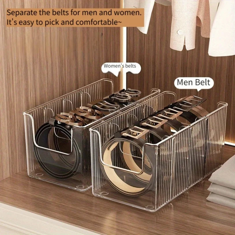 Boîte de Rangement Ceintures 5 Compartiments – Tiroir & Dressing