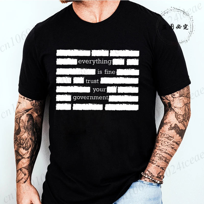 T-Shirt Homme Humour — Imprimé Everything Is Fine