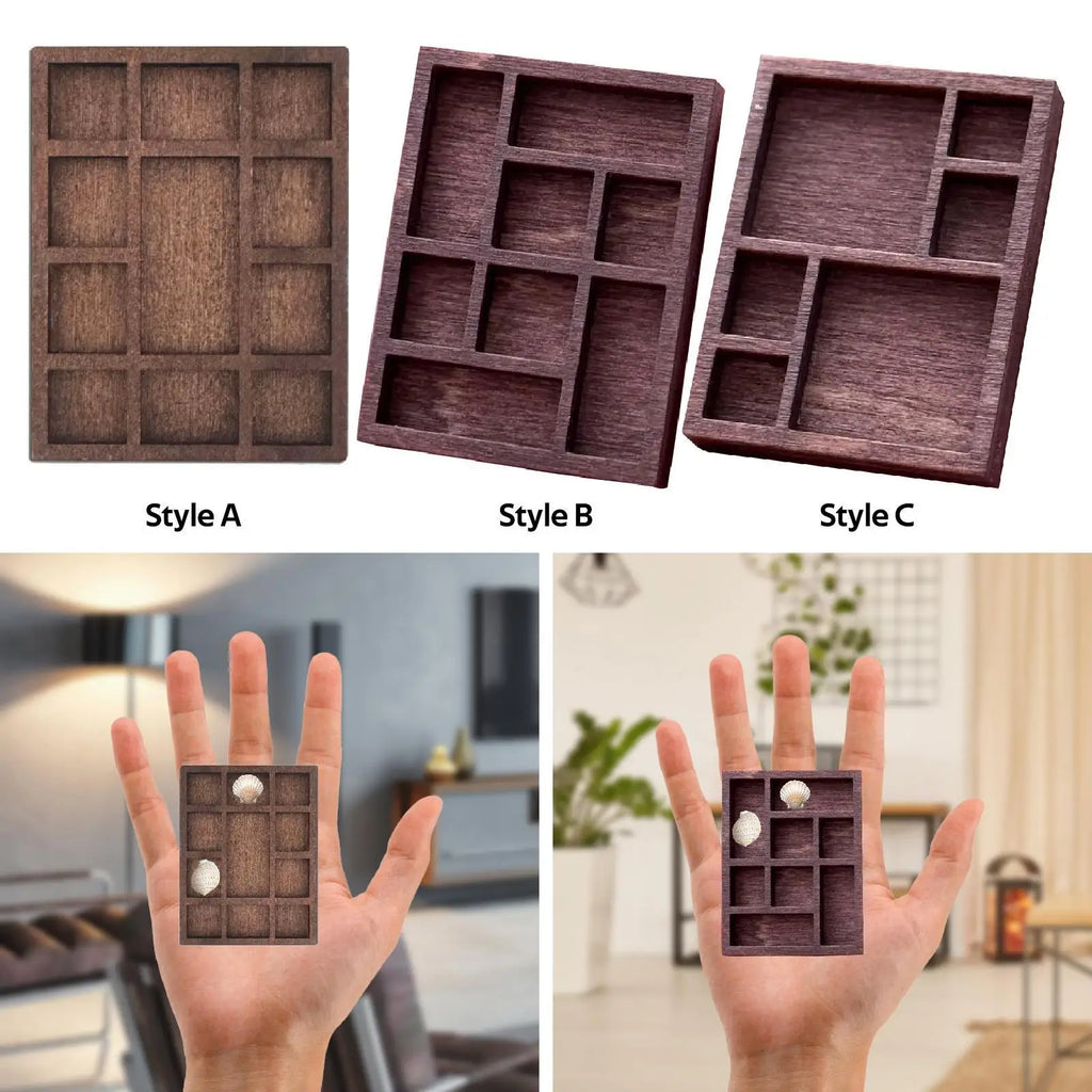Mini Étagère à Bijoux Portable en Bois – Rangement Colliers, Bagues & Accessoires