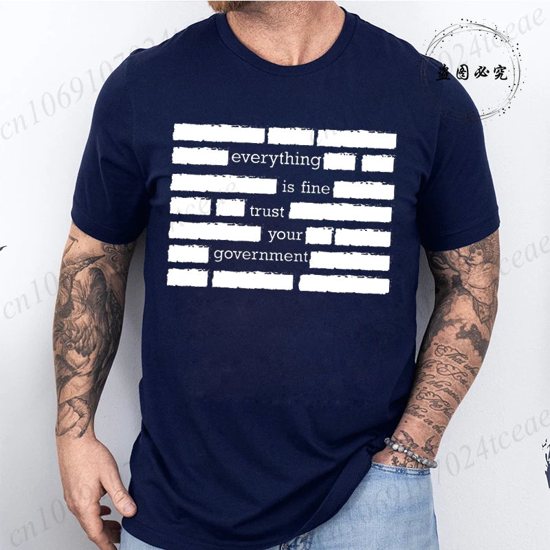 T-Shirt Homme Humour — Imprimé Everything Is Fine