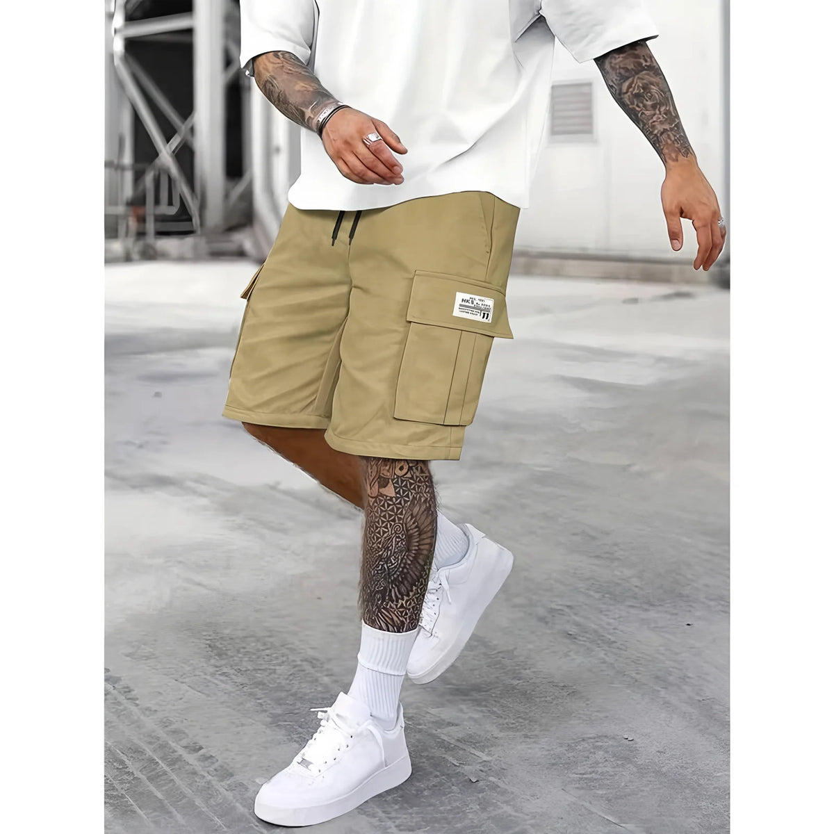 Short Homme Multi-Poches – Casual Été, Plage & Sport, Ceinture Élastique
