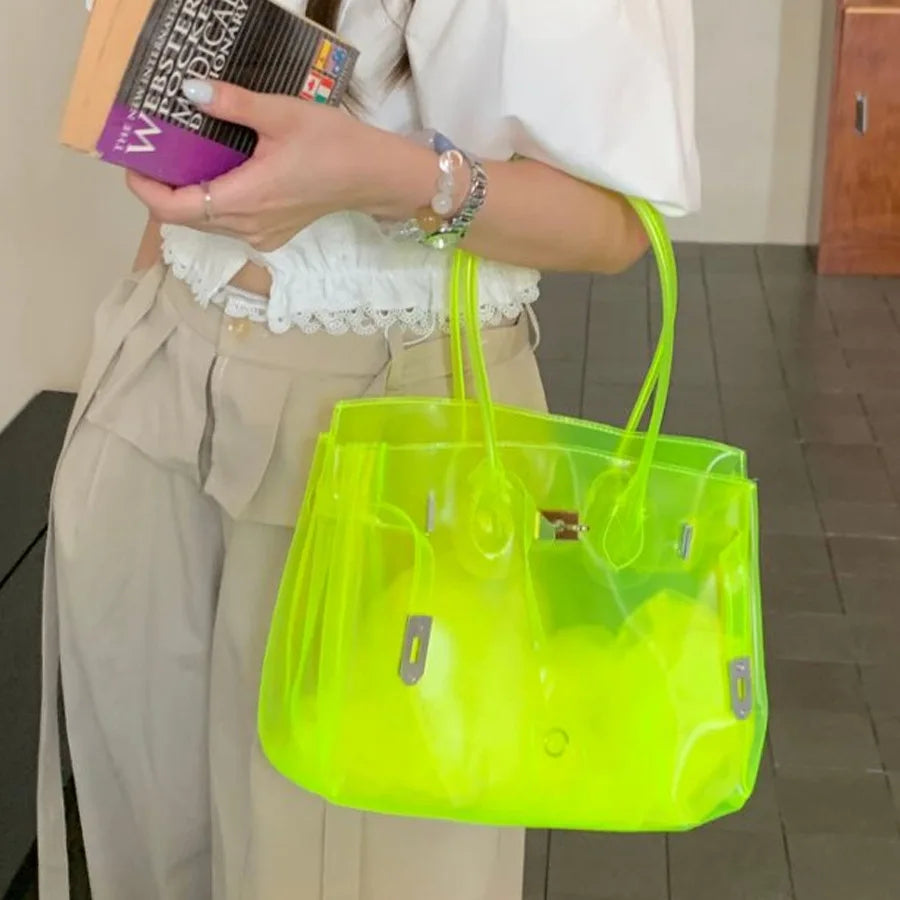 Sac Jelly Y2K — Tote Bag PVC Imperméable Couleurs Bonbon Été 2026