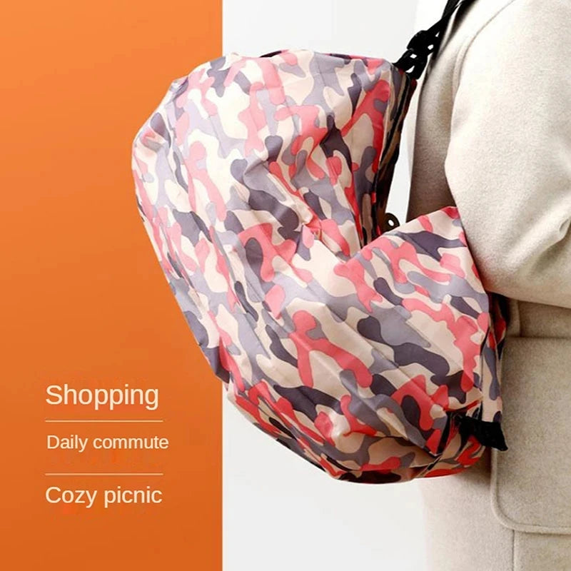 Sac Shopping Pliable Grande Capacité — Tote Bag Nylon Multifonction Plage & Voyage
