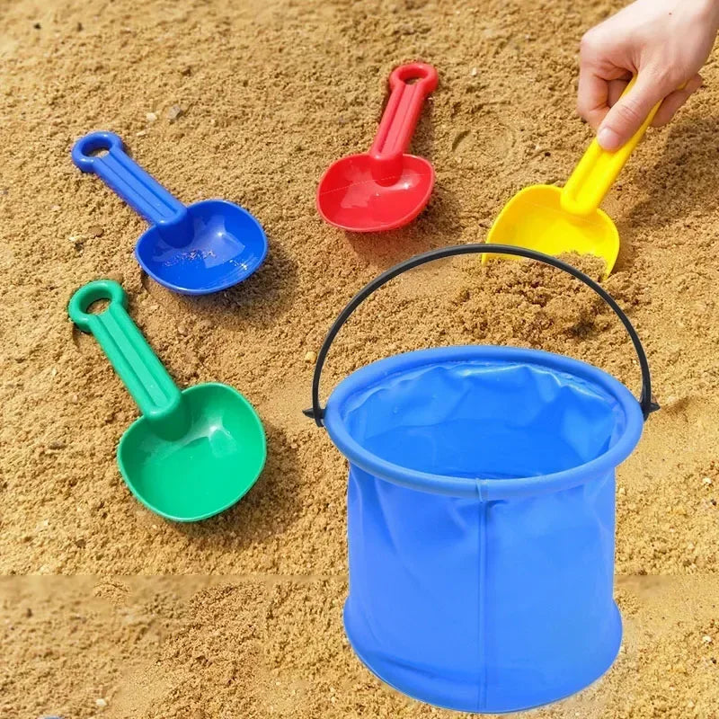 Seau de Plage Pliable pour Enfants — Jouet de Sable, Piscine & Jardin