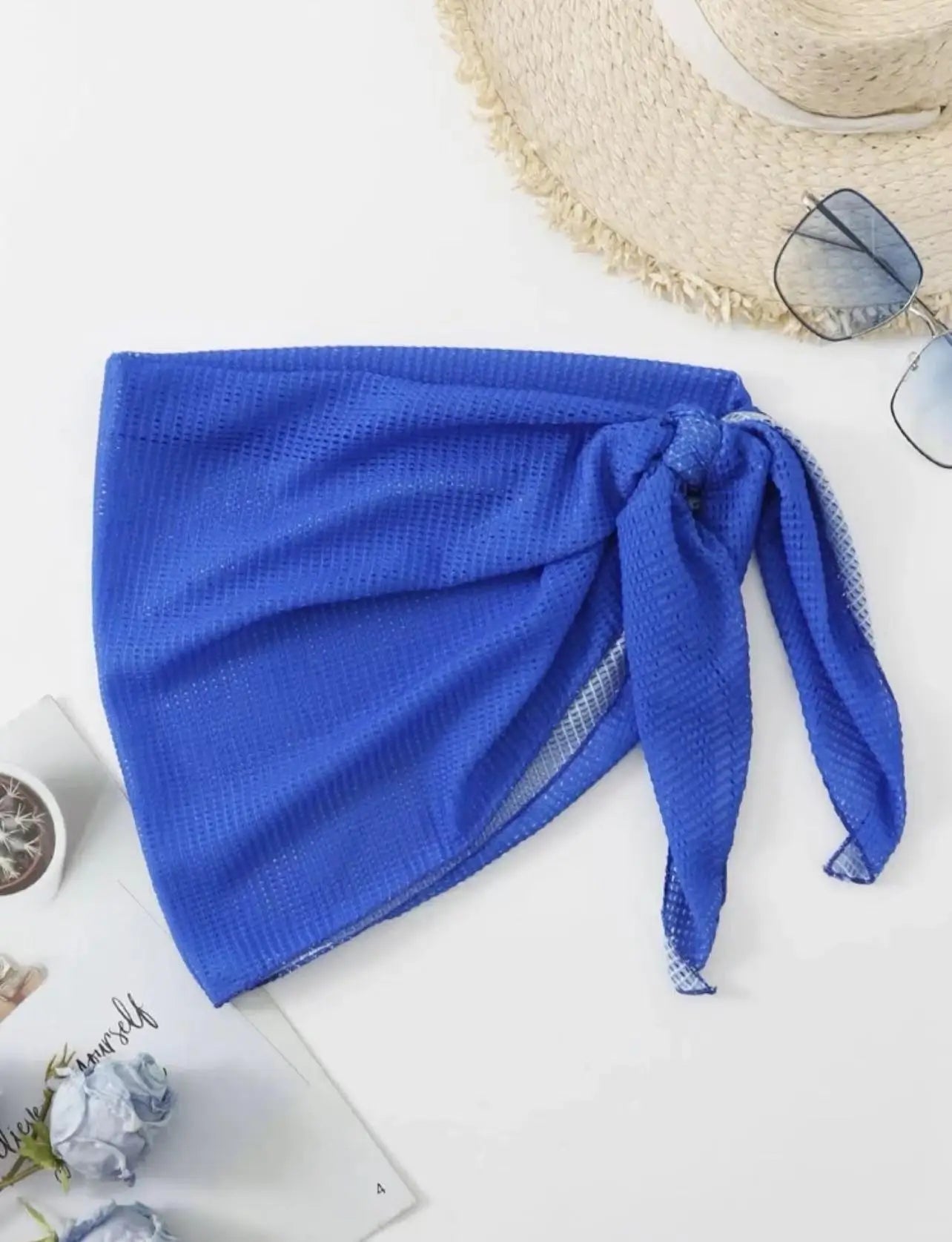Jupe de Bain Femme Couleur Unie — Bas de Maillot Cover-Up Plage Été