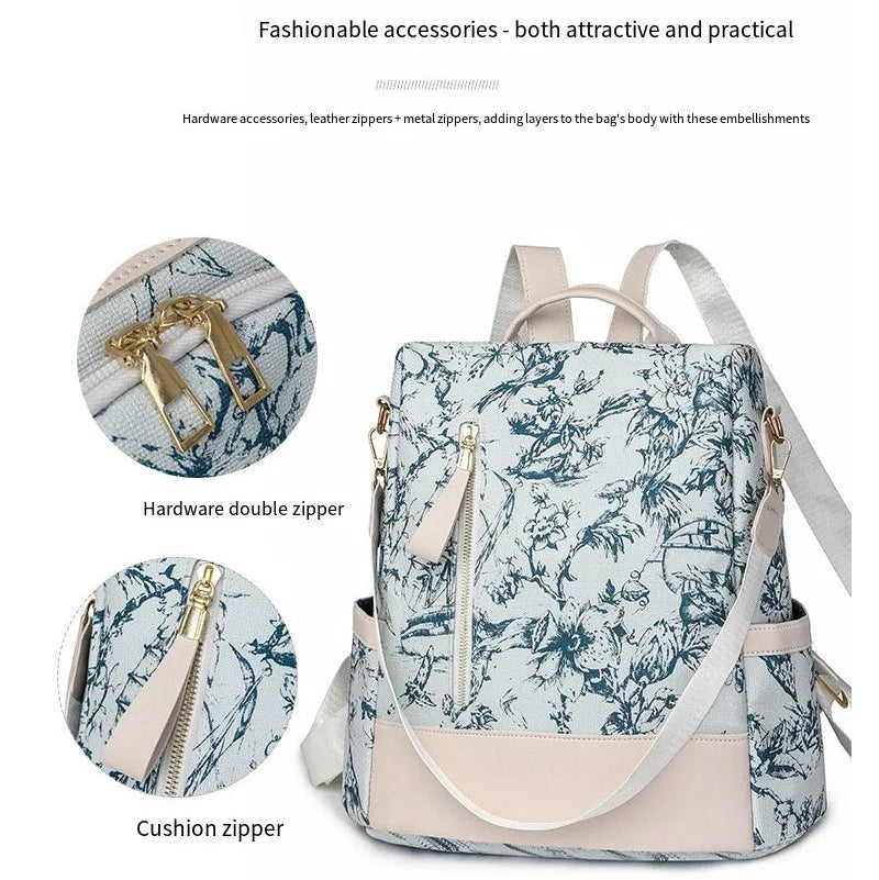 Sac à Dos Tendance Femme — Grande Capacité Cuir PU Style Rétro