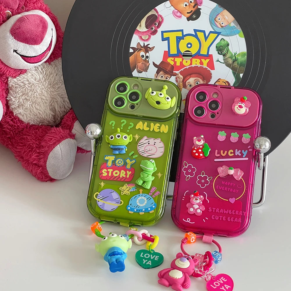 Coque iPhone Support Miroir Motif Cartoon Candy Color — Antichoc Mat iPhone X à 17 Pro Max