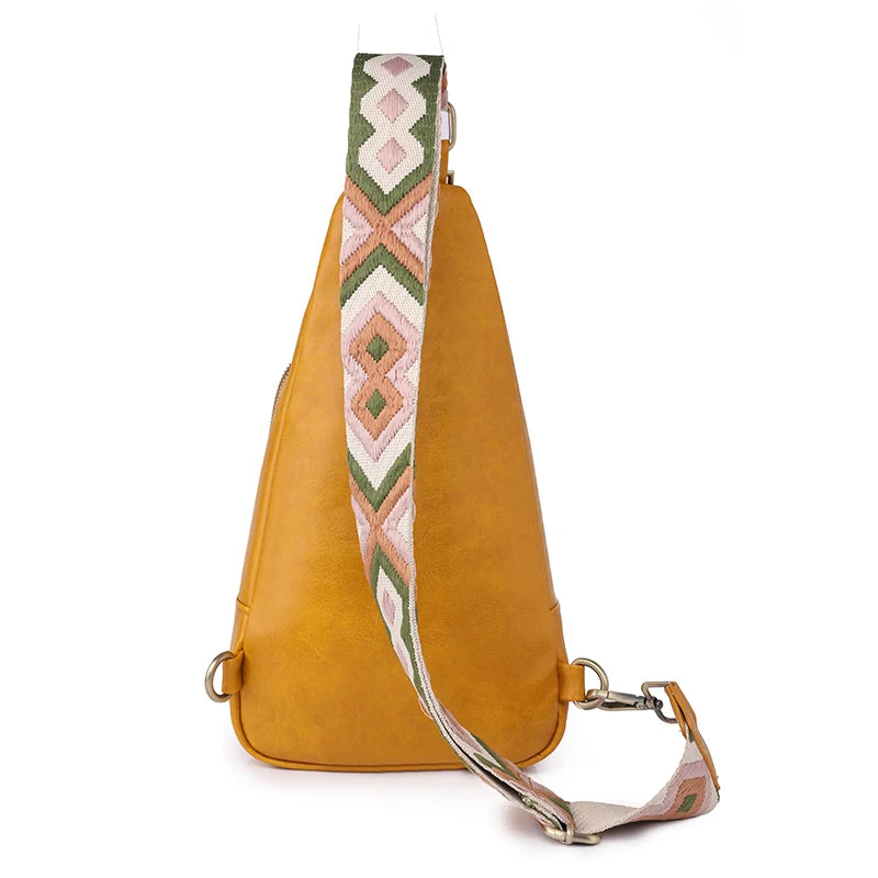 Sac Bandoulière Cuir PU — Sac Poitrine Imperméable Femme Casual