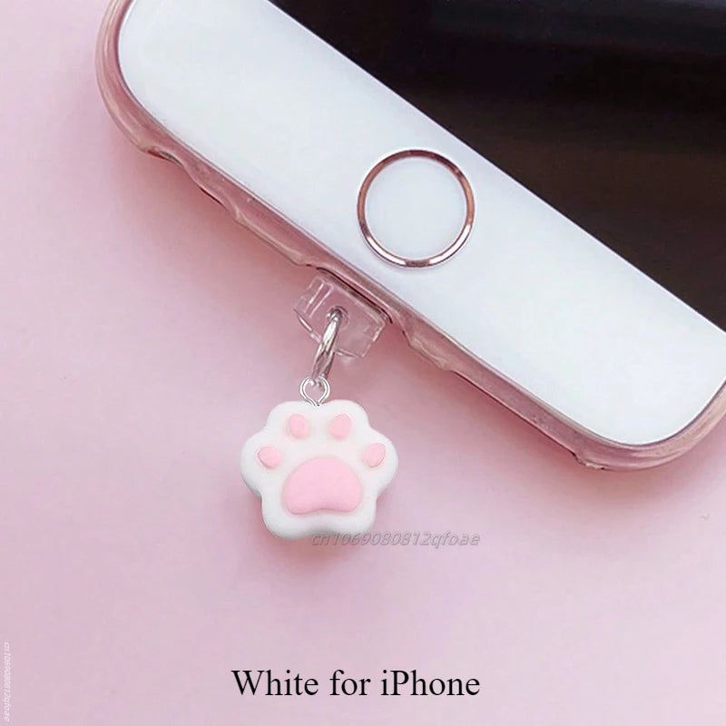 Bouchon Anti-poussière Griffe de Chat Kawaii — Port Lightning & USB-C