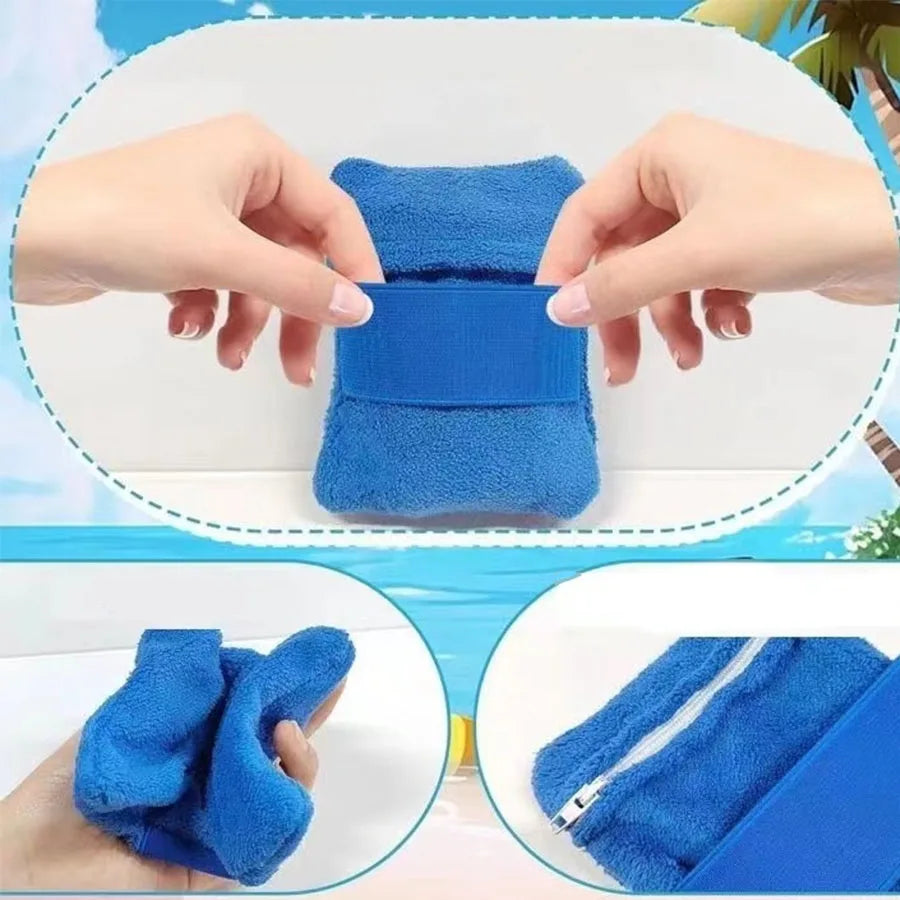 Sac & Gants Anti-Sable pour la Plage — Brosse Portable Camping & Vacances