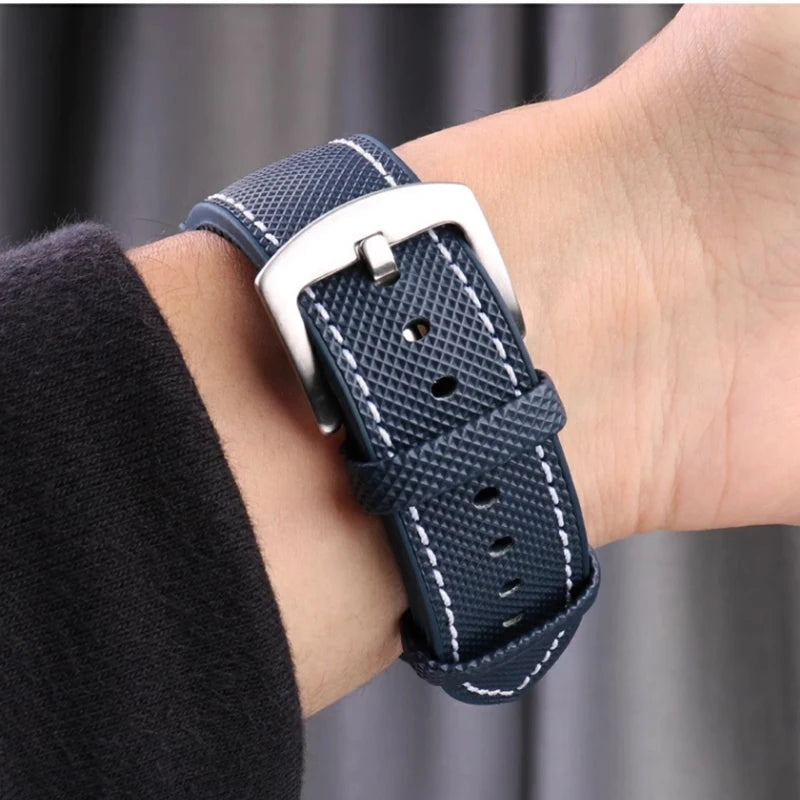 Bracelet de Montre en Caoutchouc – Compatible TAG Heuer F1 / Gulf / Aquaracer / Monaco – 20 à 24mm