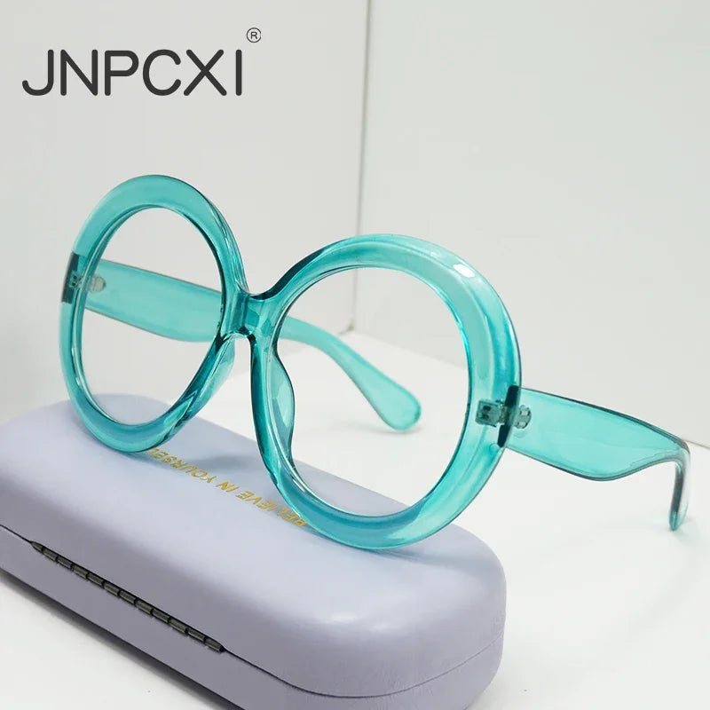 Lunettes de Soleil Rondes Oversize — Grande Monture Acétate, UV400, Style Luxe Unisexe, 9 Coloris