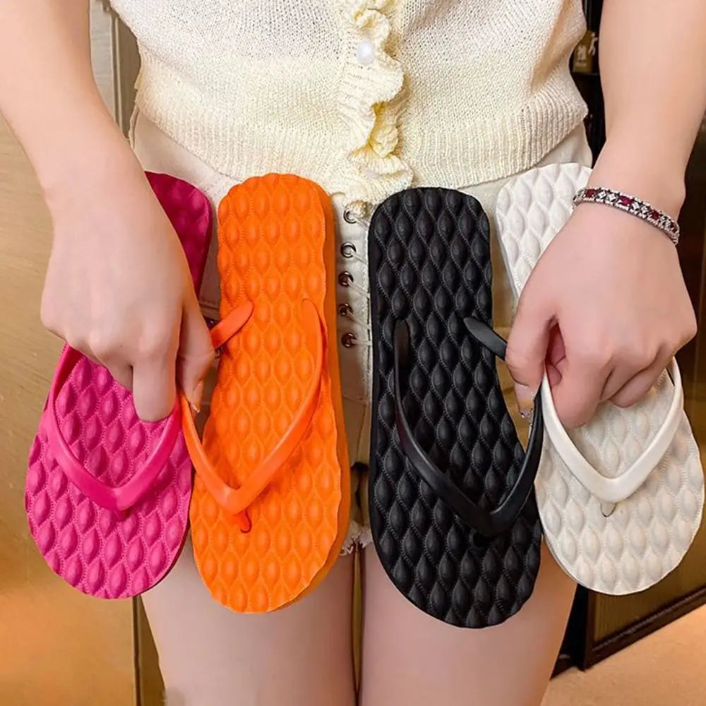 Tongs Plates Massage Lingge Femme – Sandales EVA Plage Multicolore