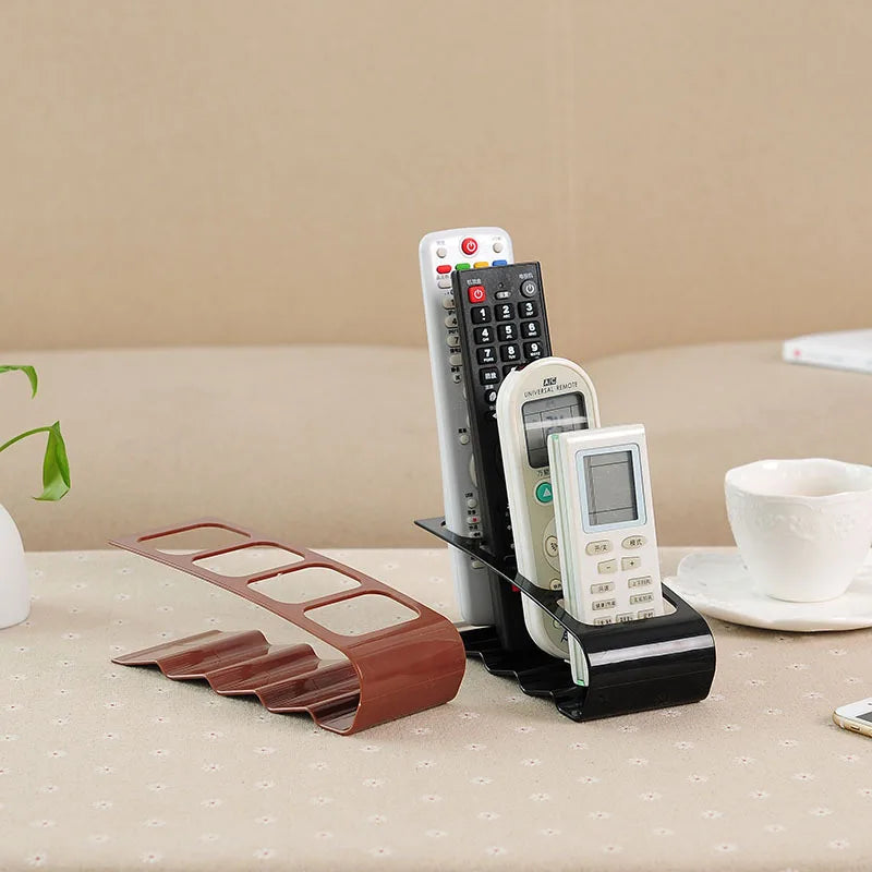 Organiseur Télécommandes 4 Compartiments Bureau — Range-Télécommandes Plastique Multifonction