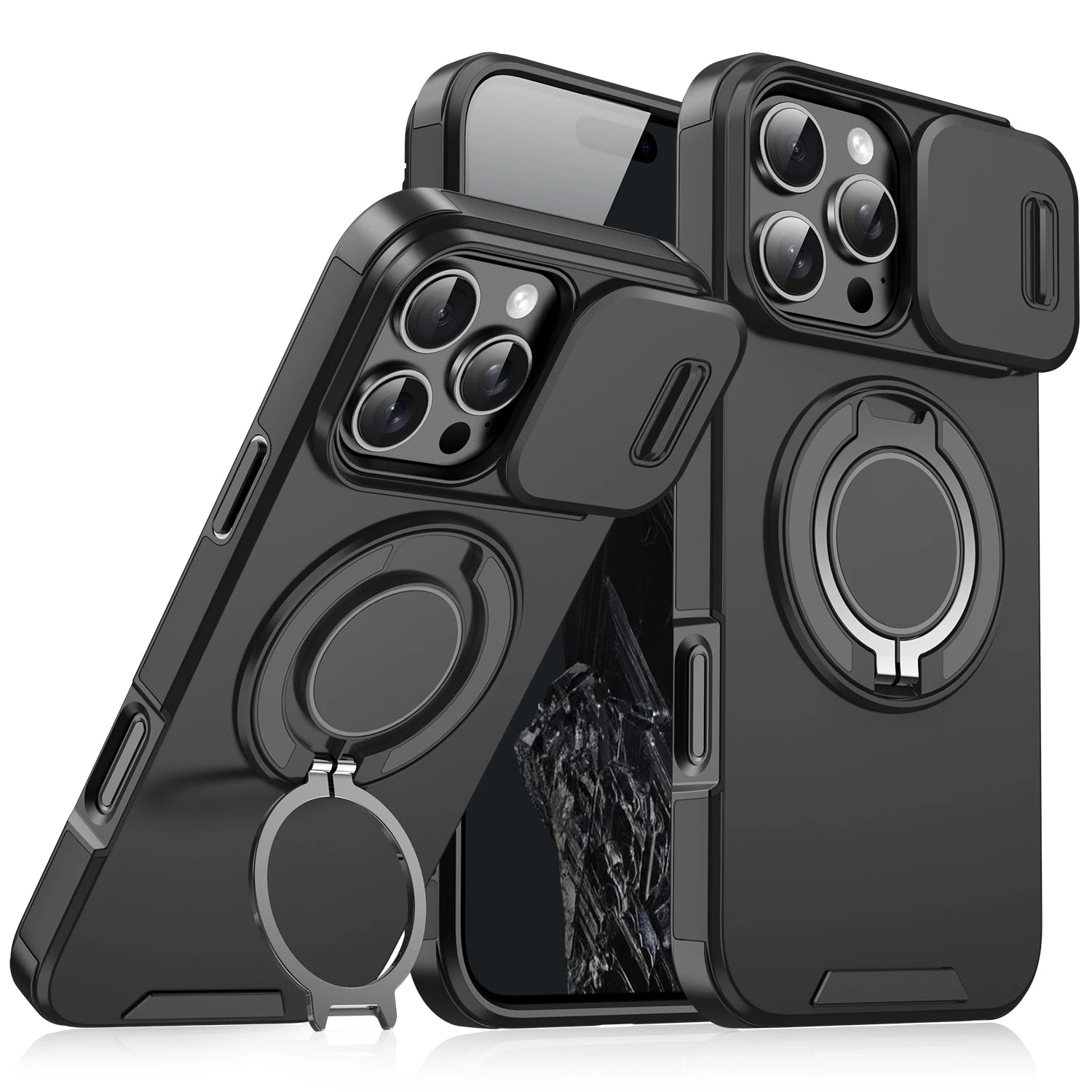 Coque Blindée MagSafe Slide Camera – Compatible iPhone 11 à 17 Pro Max