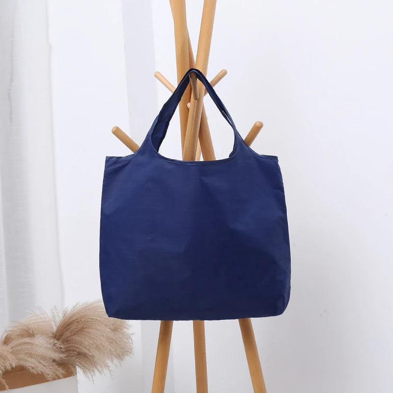 Grand Sac Shopping Éco-Responsable Pliable — Tote Bag Oxford Réutilisable