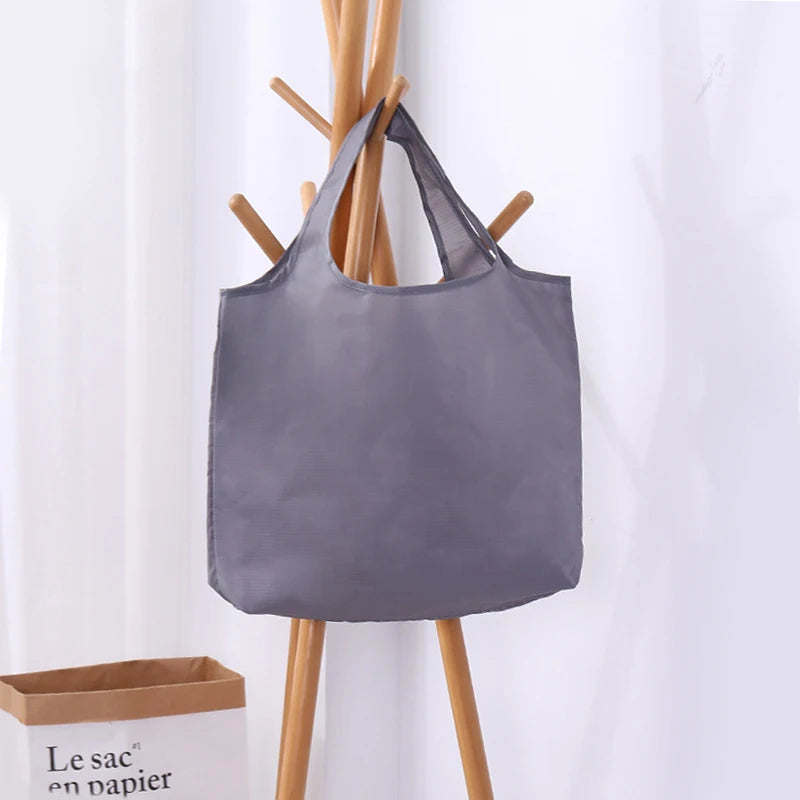 Grand Sac Shopping Éco-Responsable Pliable — Tote Bag Oxford Réutilisable