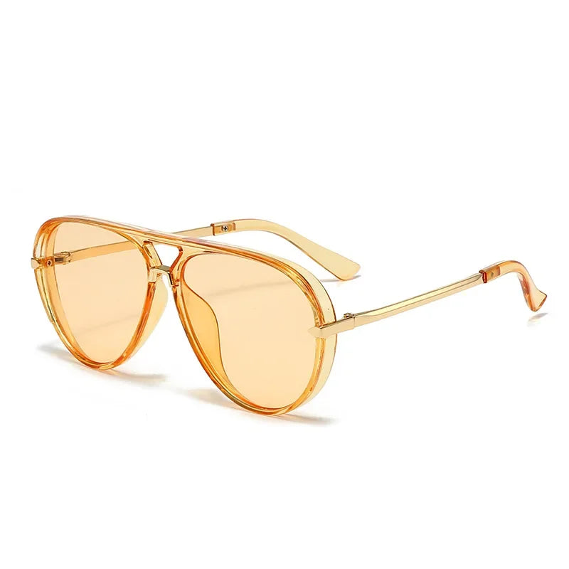Lunettes de Soleil Ovales Style Vintage — Monture Alliage, Verres Gradient UV400, 6 Coloris