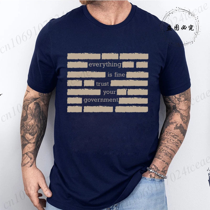 T-Shirt Homme Humour — Imprimé Everything Is Fine