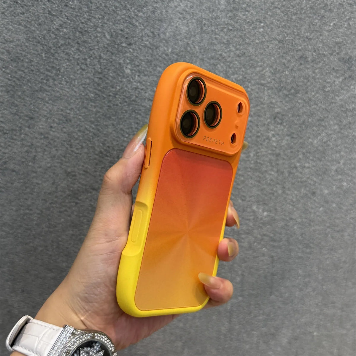 Coque iPhone Effet Laser Dégradé Candy — Antichoc Acrylique Anti-Empreintes iPhone 13 à 17 Pro Max
