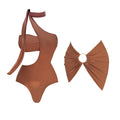 Maillot de Bain Deep V avec Jupe Longue — Ensemble 2 Pièces Femme