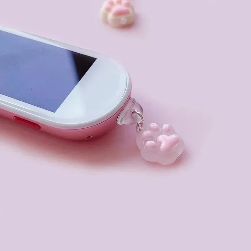 Bouchon Anti-poussière Griffe de Chat Kawaii — Port Lightning & USB-C