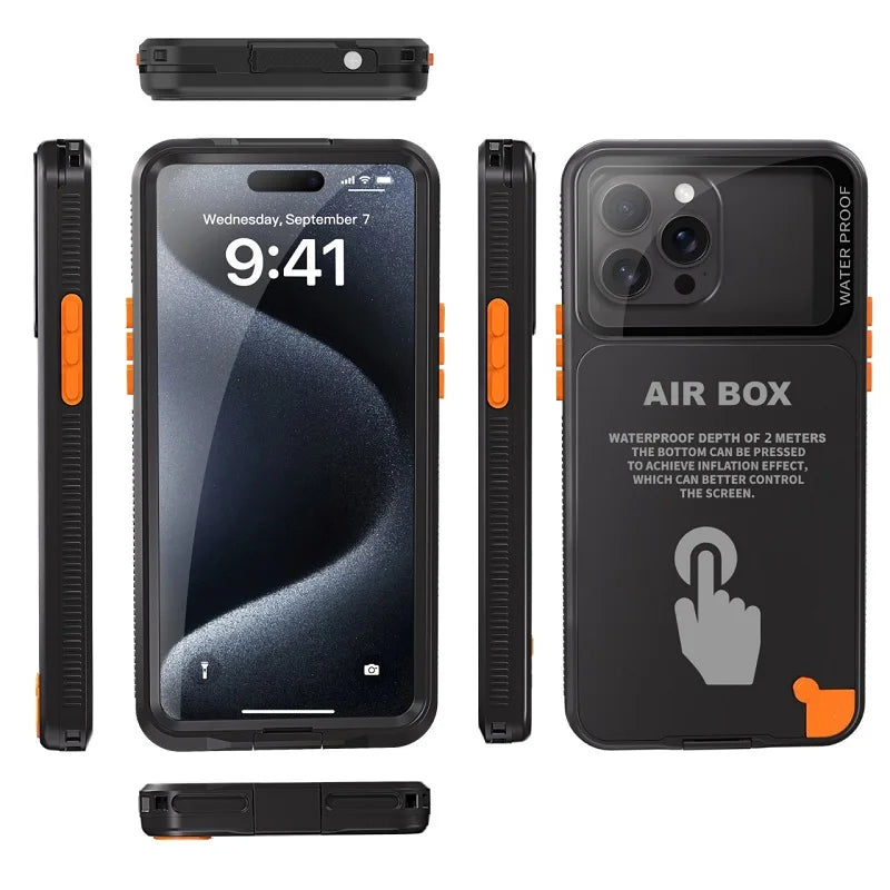 Coque Étanche IP68 avec Fenêtre Photo — Tactile Sous l’Eau, iPhone XS à 17 Pro Max