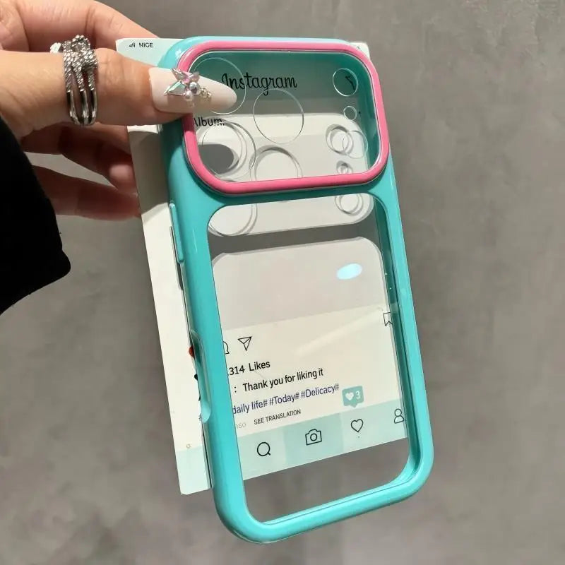 Coque Transparente Candy Color Contrastes — Ultra-Slim Antichoc iPhone 11 à 17 Pro Max