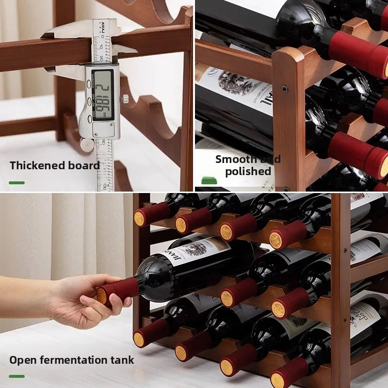 Casier à Vin en Bambou – Présentoir Bouteilles Design à Assembler