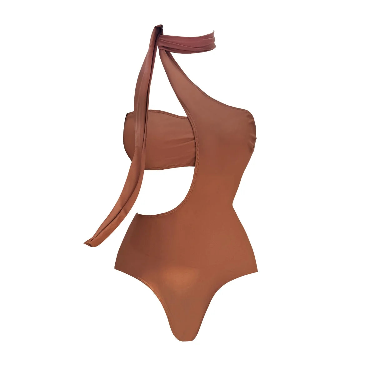 Maillot de Bain Deep V avec Jupe Longue — Ensemble 2 Pièces Femme