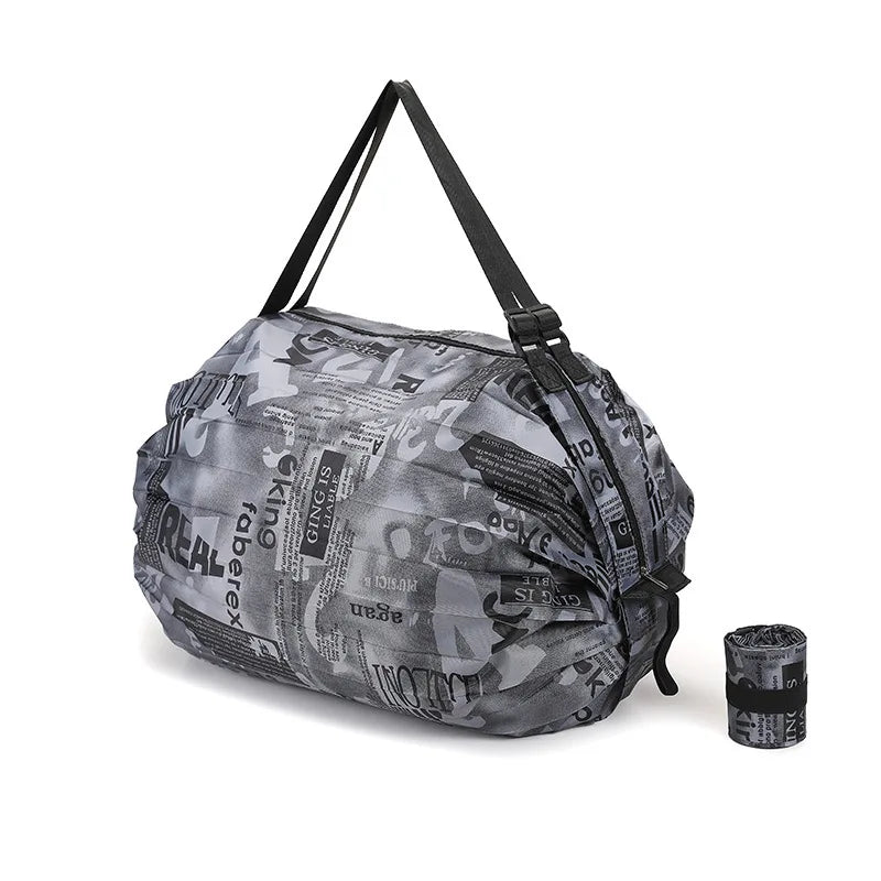 Sac Shopping Pliable Grande Capacité — Tote Bag Nylon Multifonction Plage & Voyage