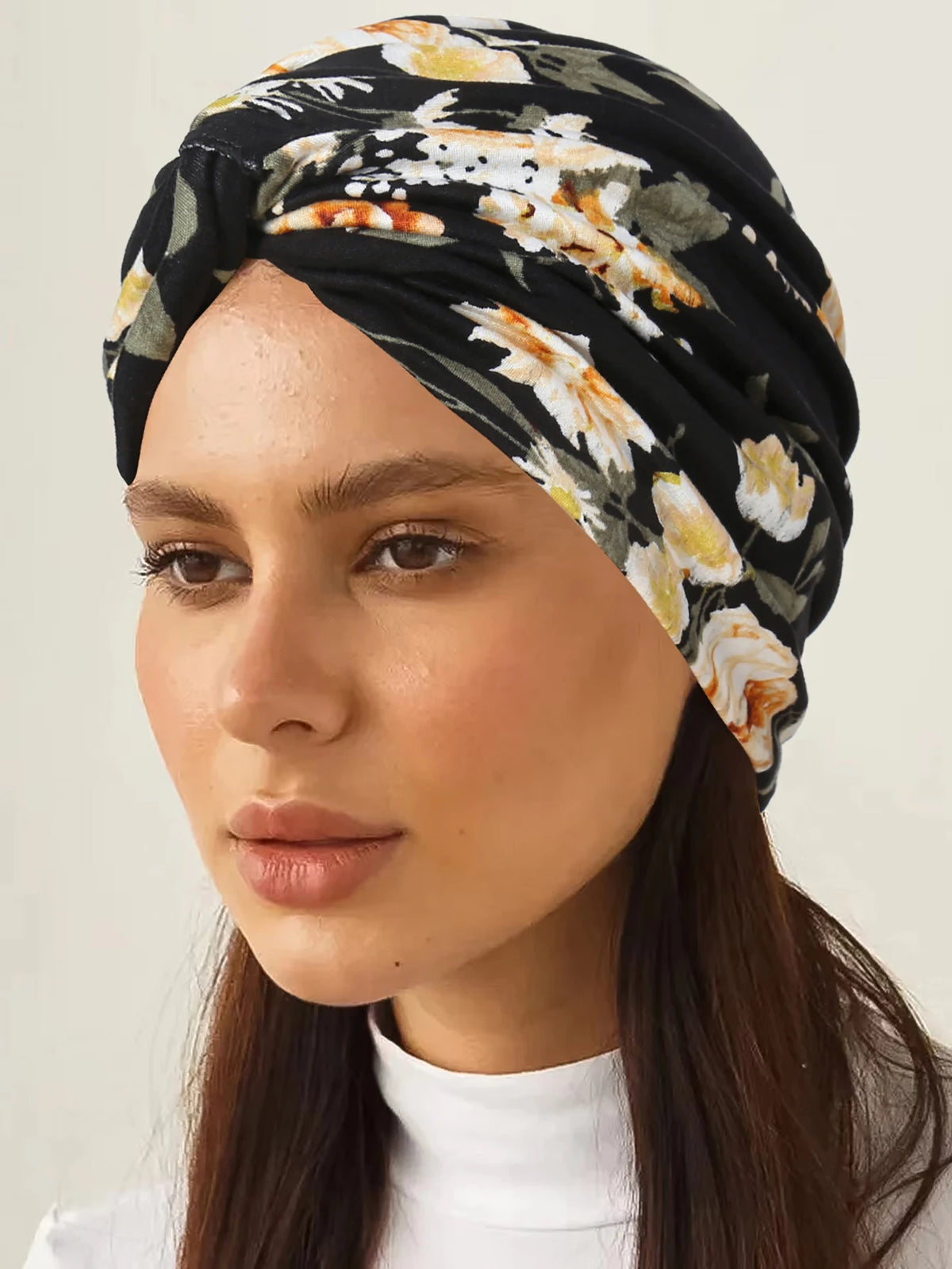 Turban Hijab Léopard Élastique Respirant — Bonnet Chimio Femme 2024