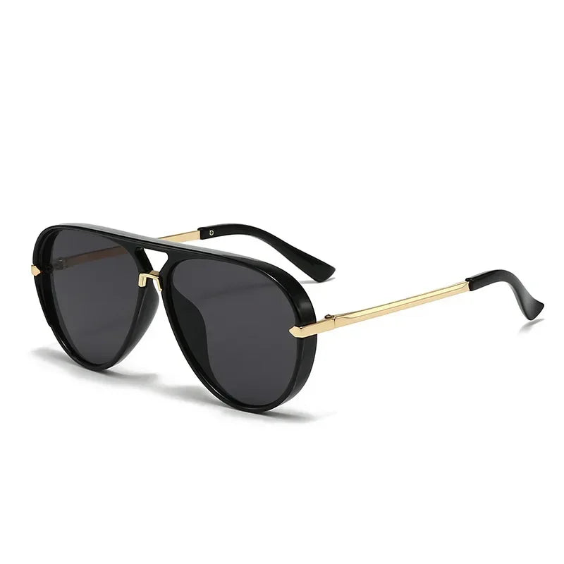 Lunettes de Soleil Ovales Style Vintage — Monture Alliage, Verres Gradient UV400, 6 Coloris