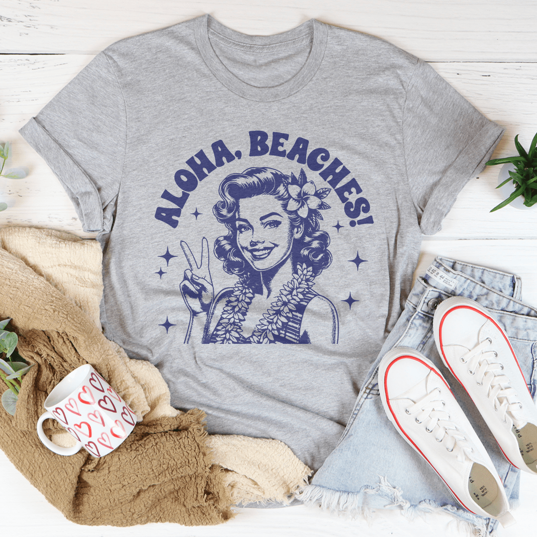 T-Shirt Aloha Plage — Haut Femme Esprit Tropical