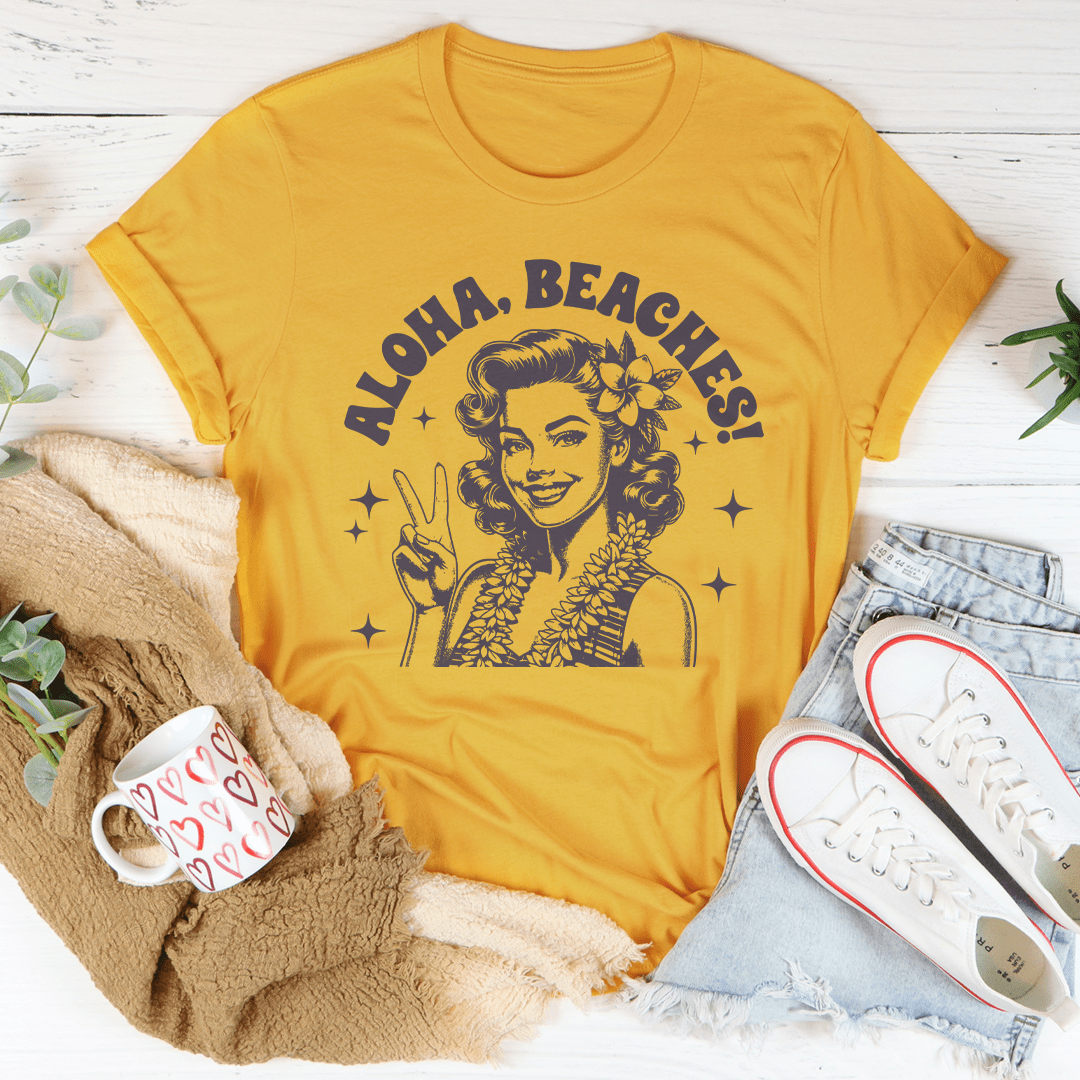 T-Shirt Aloha Plage — Haut Femme Esprit Tropical
