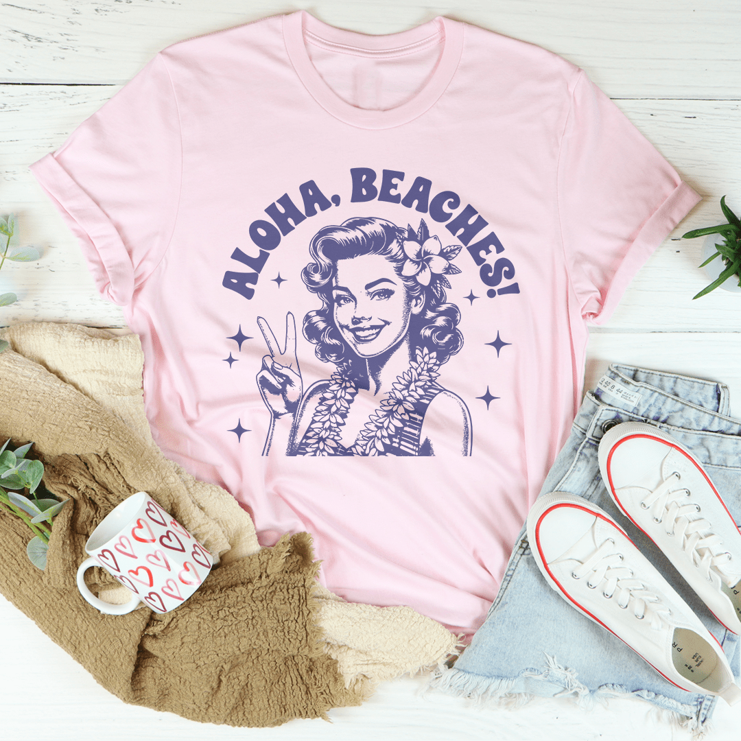 T-Shirt Aloha Plage — Haut Femme Esprit Tropical
