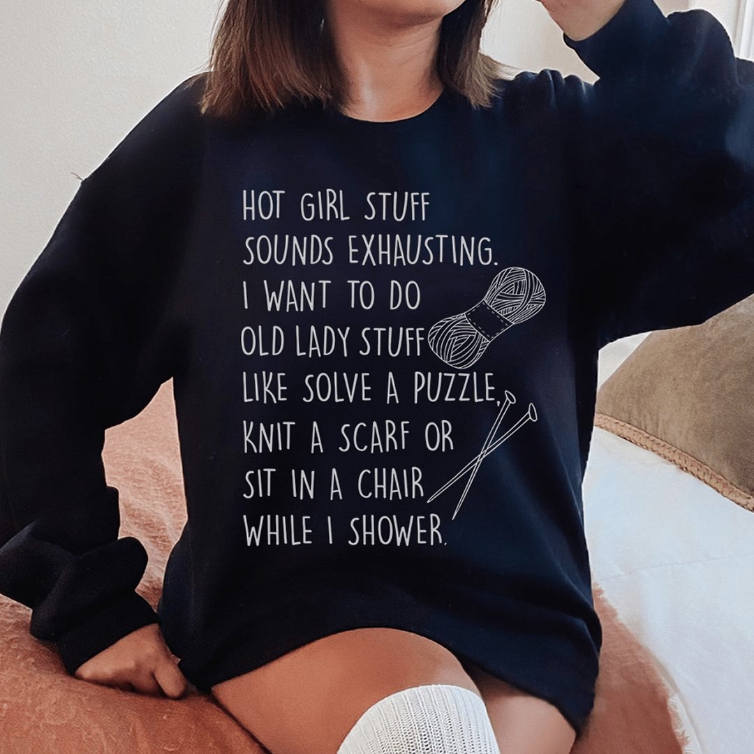 Sweat-Shirt ‘Old Lady’ — Haut Femme Confort & Style