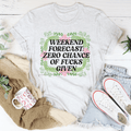T-Shirt ‘Weekend Forecast’ — Haut Femme Humour Détente