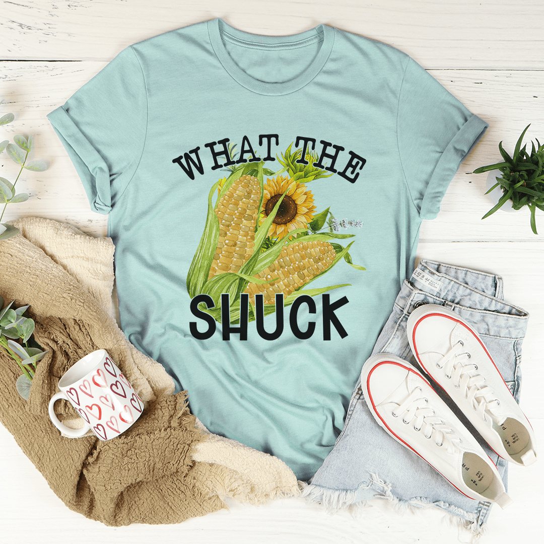 T-Shirt ‘What The Shuck’ — Haut Femme Humour Plage